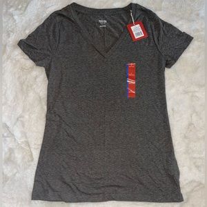 Mossimo V-Neck Stretch T-Shirt - Heathered Gray NWT